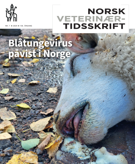 Forside utgave nr. 7 av Norsk veterinærtidsskrift